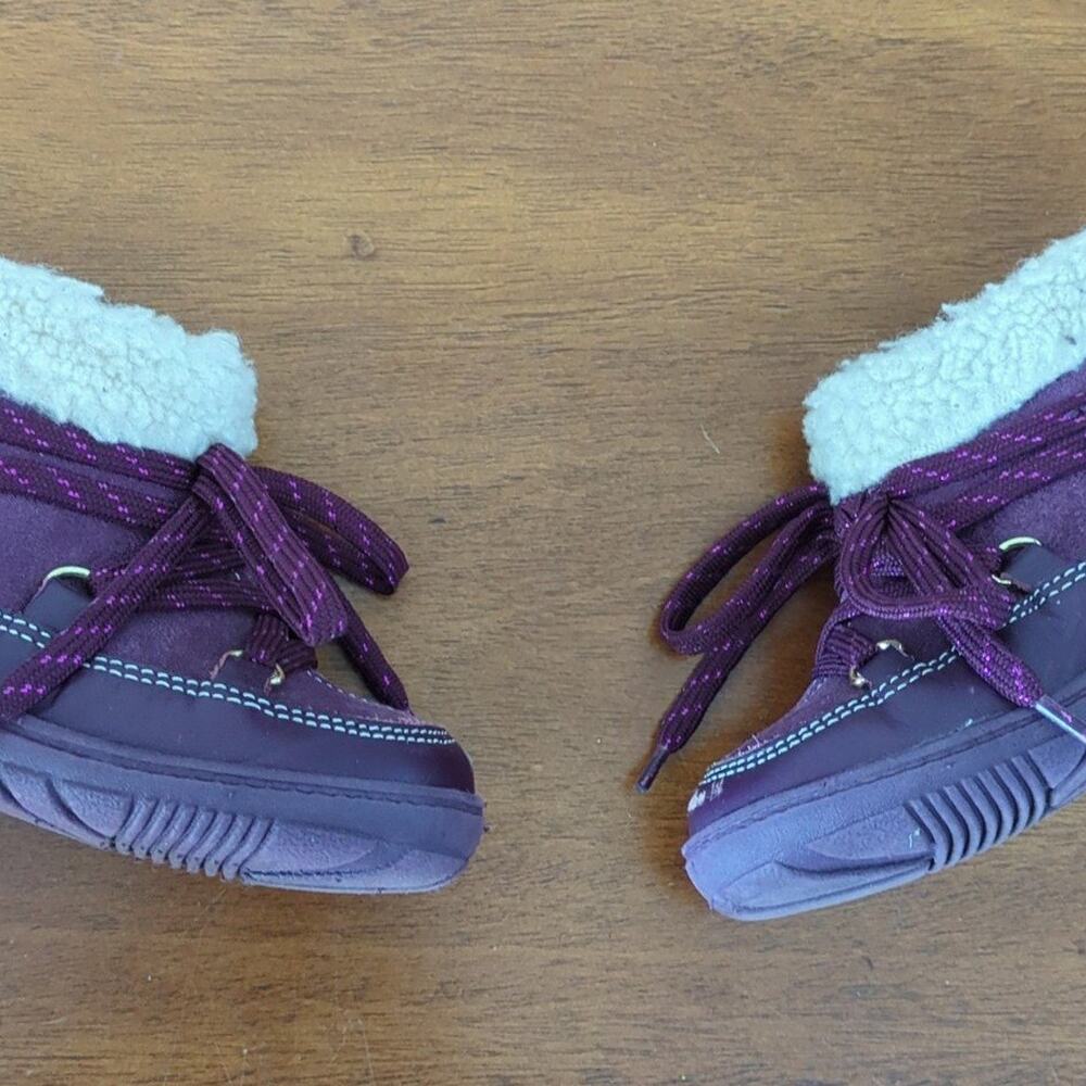 Clark's toddler purple Maxi Moon Girls First Boots toddler little kids size 5